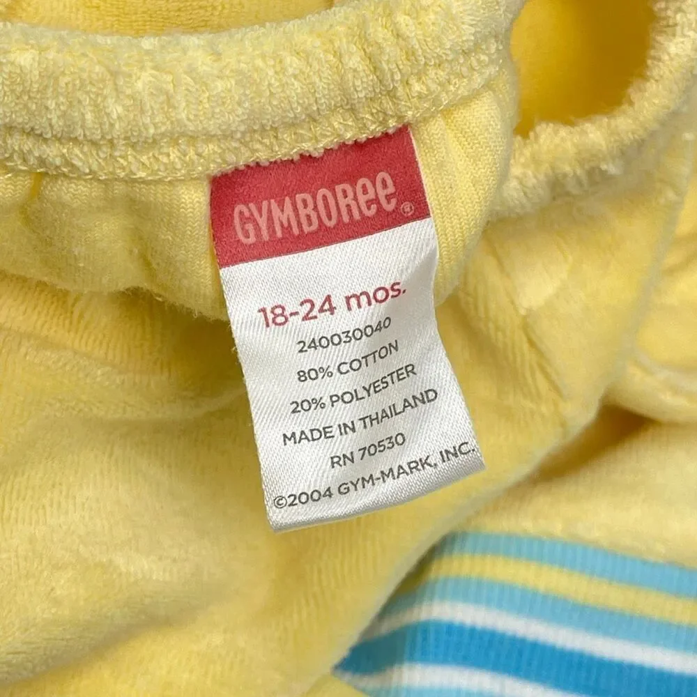 Gymboree Pool Party Yellow Embroidered Terry Dress Vintage 2004 18-24 Months